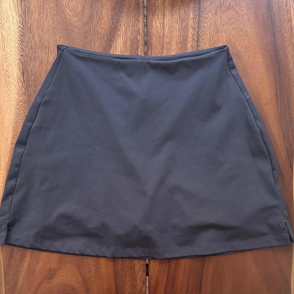 Girlfriend Collective Dark Grey Mini Athletic Sport Skirt Skort